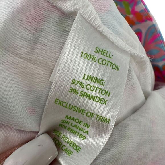 Lilly Pulitzer Skort Scuba To Cuba Womens Size 2 Colorful Preppy Palm Tree Zip - Picture 7 of 11